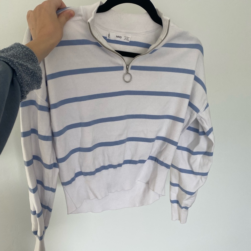 MANGO striped pullover sweater XS